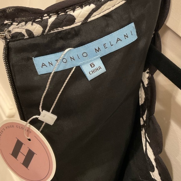 Antonio Melani black & white fully lined dress - Picture 7 of 11